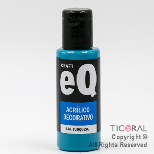 ACRIL.DECOR.EQ 414 TURQUESA 50ML X 6 UNIDADES